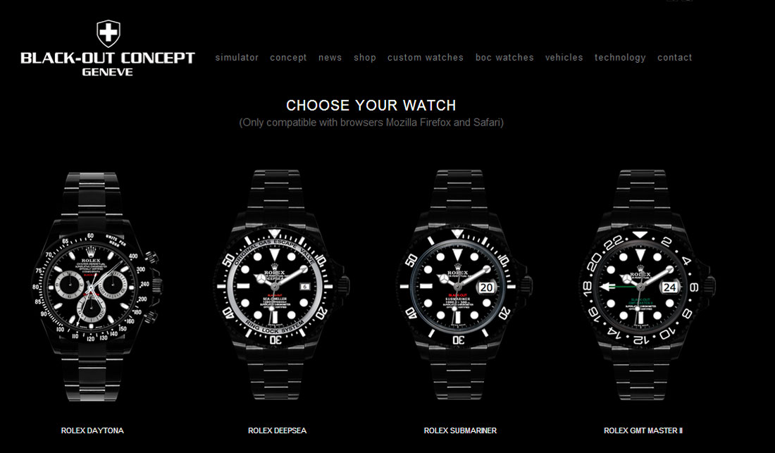 Samples from the Black-Out Concept Website