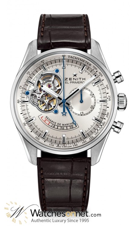 Zenith El Primero  Chronograph Automatic Men's Watch, Stainless Steel, Silver Dial, 03.2080.4021/01.C494