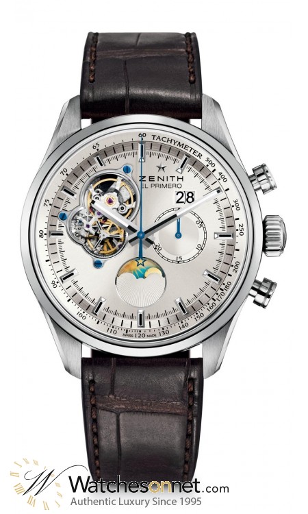 Zenith El Primero  Chronograph Automatic Men's Watch, Stainless Steel, Silver Dial, 03.2160.4047/01.C713