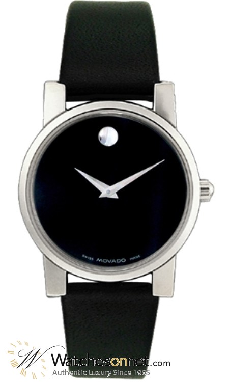 Movado Museum  Quartz Men's Watch, Stainless Steel, Black Dial, 604230