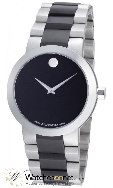 Movado Verto  Quartz Men's Watch, Stainless Steel, Black Dial, 606373