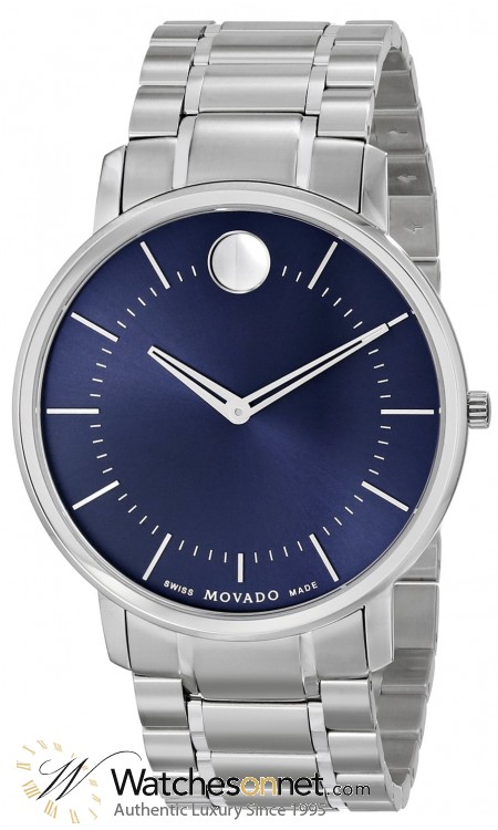 Movado Movado TC  Quartz Men's Watch, Stainless Steel, Blue Dial, 606688