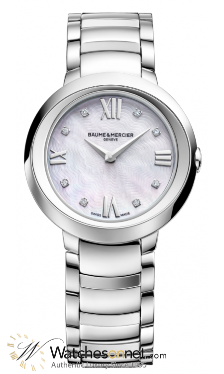Baume & Mercier Promesse  Quartz Women's Watch, Stainless Steel, Mother Of Pearl Dial, MOA10158
