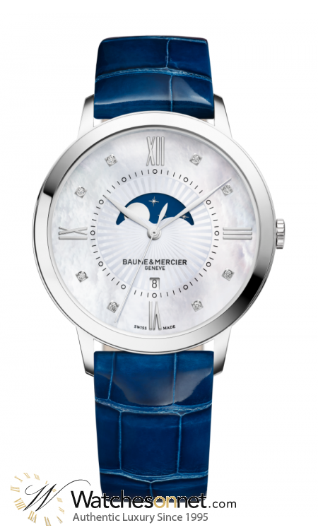Baume & Mercier Classima  Quartz Women's Watch, Stainless Steel, Mother Of Pearl & Diamonds Dial, MOA10226