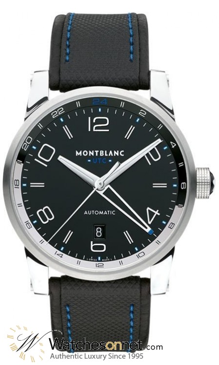 Montblanc Timewalker Voyager UTC - Special Edition  Automatic Men's Watch, Stainless Steel, Black Dial, 109334
