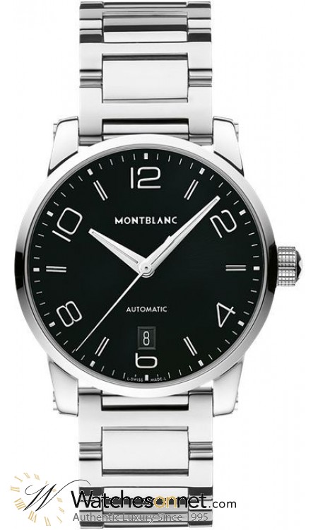 Montblanc Timewalker Date Automatic  Automatic Men's Watch, Stainless Steel, Black Dial, 110339