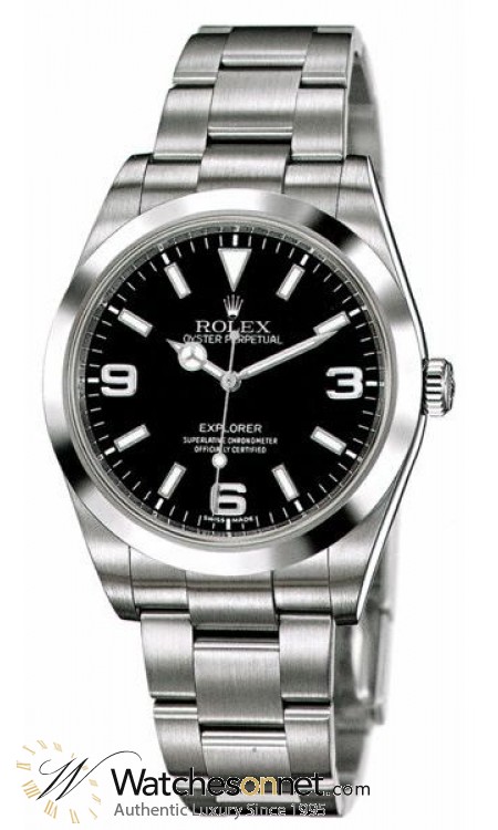 Rolex Explorer  Automatic Men's Watch, Stainless Steel, Black Dial, 214270