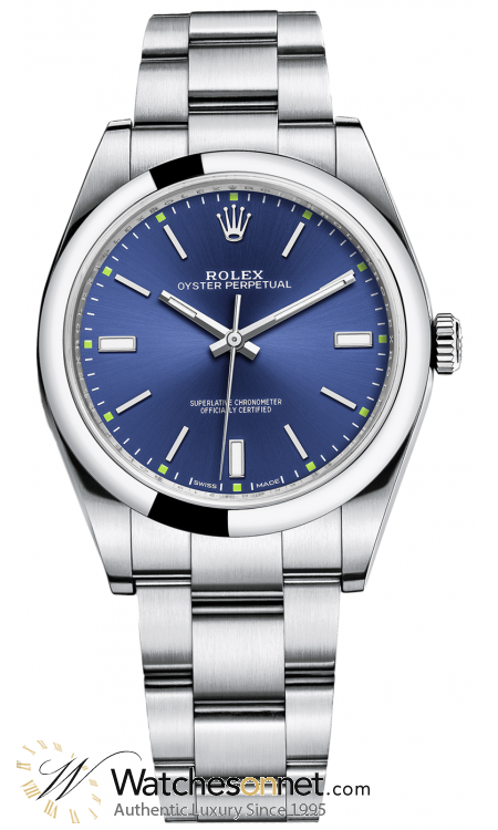 Rolex Oyster Perpetual 39  Automatic Men's Watch, Stainless Steel, Blue Dial, 114300-BLU