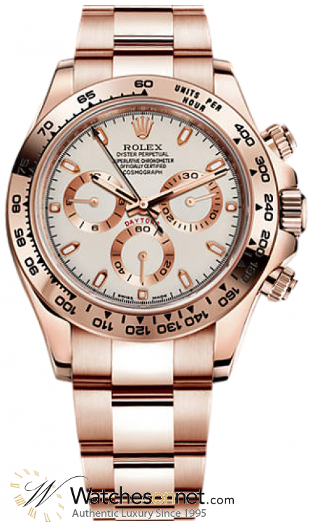 Rolex Cosmograph Daytona  Automatic Men's Watch, 18K Rose Gold, Ivory Dial, 116505-IVORY