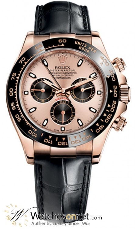 Rolex Cosmograph Daytona  Automatic Men's Watch, 18K Rose Gold, Pink Dial, 116515LN-PNK-BLK