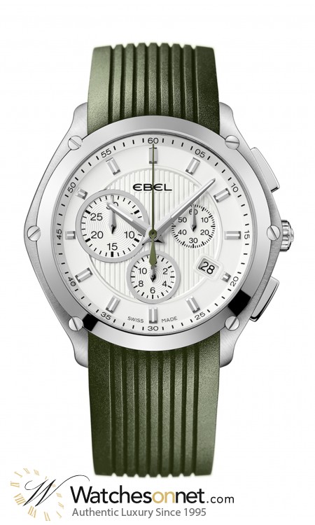 Ebel Classic Sport  Chronograph Quartz Men's Watch, Stainless Steel, Silver Dial, 1216048