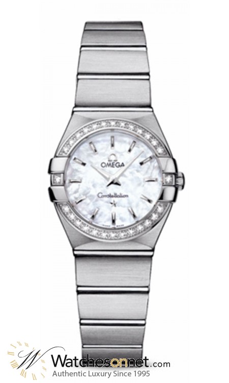 Omega Constellation  Quartz Small Women's Watch, Stainless Steel, Mother Of Pearl Dial, 123.15.24.60.05.001