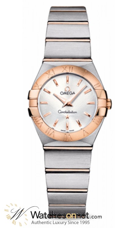 Omega Constellation  Quartz Small Women's Watch, 18K Rose Gold, Silver Dial, 123.20.24.60.02.001