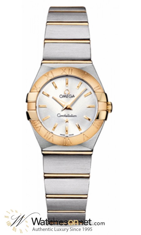 Omega Constellation  Quartz Small Women's Watch, 18K Yellow Gold, Silver Dial, 123.20.24.60.02.002