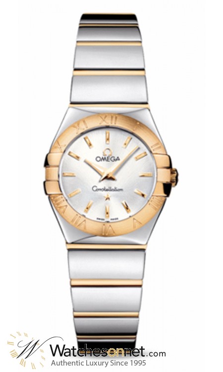 Omega Constellation  Quartz Small Women's Watch, 18K Yellow Gold, Silver Dial, 123.20.24.60.02.004