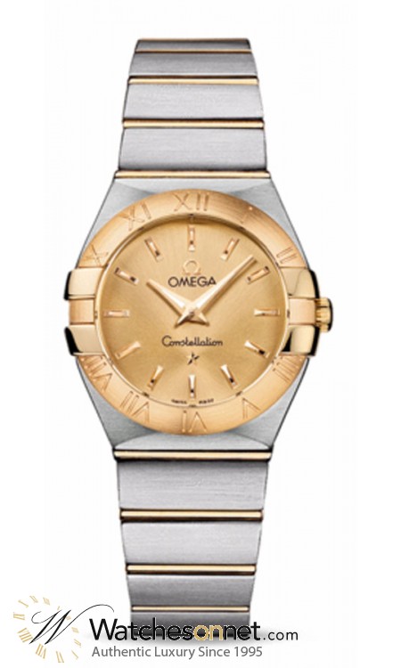 Omega Constellation  Quartz Women's Watch, 18K Rose Gold, Champagne Dial, 123.20.27.60.08.001