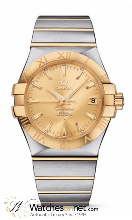Omega Constellation  Automatic Men's Watch, 18K Yellow Gold, Champagne Dial, 123.20.35.20.08.001