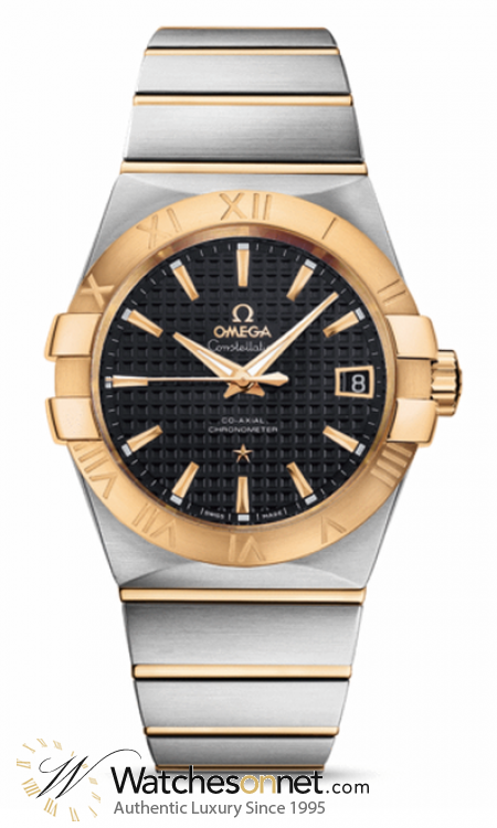 Omega Constellation  Automatic Men's Watch, 18K Yellow Gold, Black Dial, 123.20.38.21.01.002