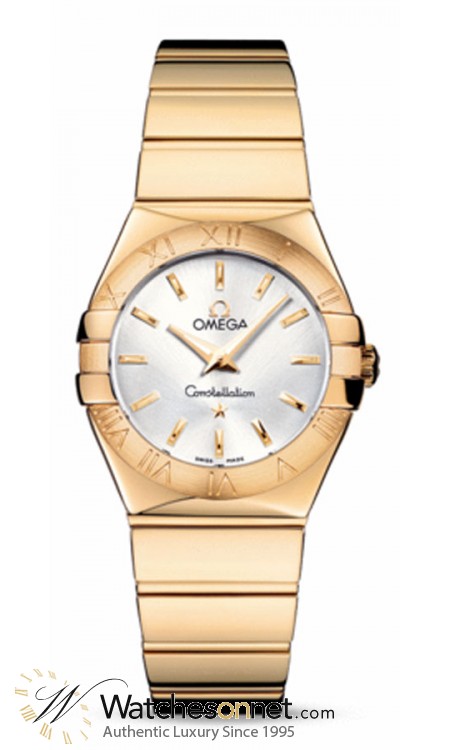 Omega Constellation  Quartz Women's Watch, 18K Yellow Gold, Silver Dial, 123.50.27.60.02.004