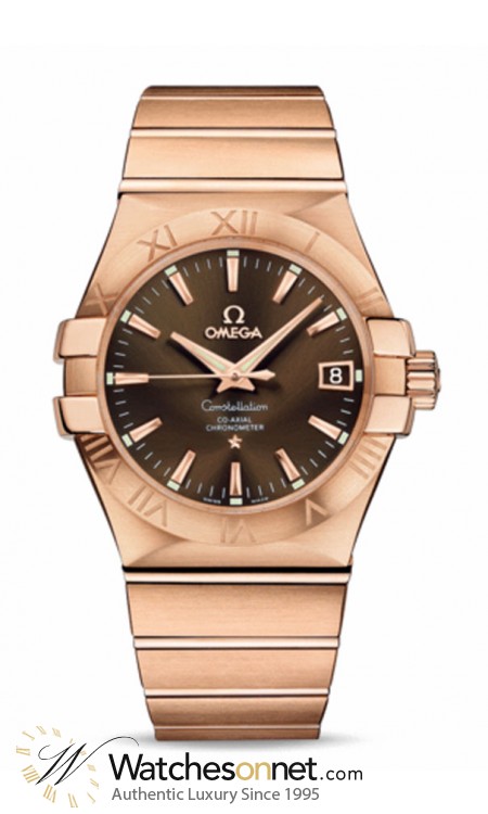 Omega Constellation  Automatic Men's Watch, 18K Rose Gold, Brown Dial, 123.50.35.20.13.001
