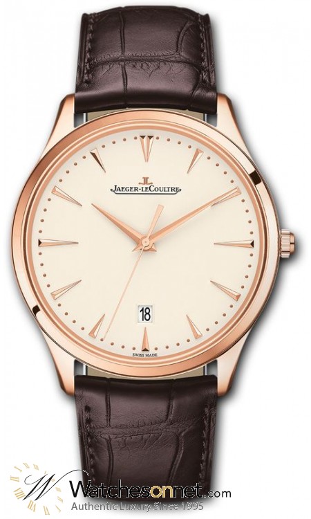 Jaeger Lecoultre Master  Automatic Men's Watch, 18K Rose Gold, Beige Dial, 1282510