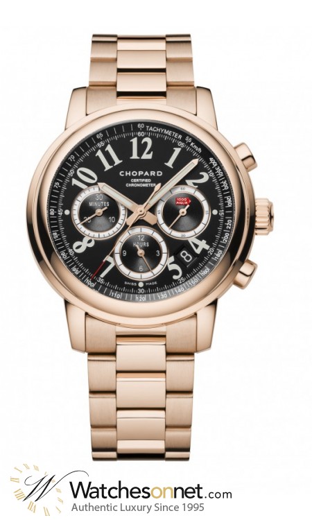 Chopard Classic Racing  Chronograph Automatic Men's Watch, 18K Rose Gold, Black Dial, 151274-5002