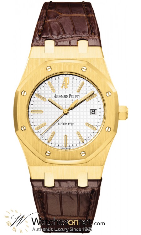 Audemars Piguet Royal Oak  Automatic Men's Watch, 18K Yellow Gold, White Dial, 15300BA.OO.D088CR.01