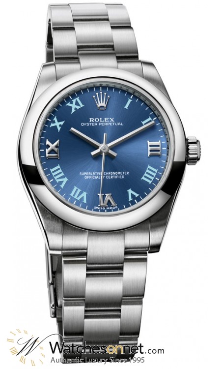 Rolex Oyster Perpetual 31  Automatic Women's Watch, Stainless Steel, Blue Dial, 177200-BLU