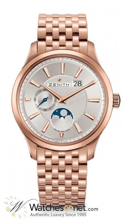 Zenith Captain  Automatic Men's Watch, 18K Rose Gold, Silver Dial, 18.2140.691/02.M2140