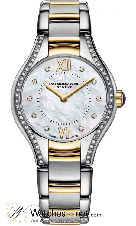 Raymond Weil Noemia  Quartz Women's Watch, Stainless Steel, Mother Of Pearl & Diamonds Dial, 5124-SPS-00985