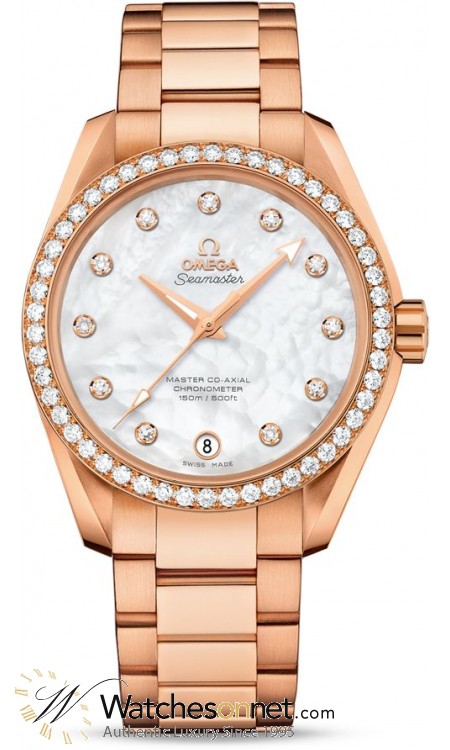 Omega Seamaster  Automatic Women's Watch, 18K Rose Gold, Mother Of Pearl & Diamonds Dial, 231.55.39.21.55.001