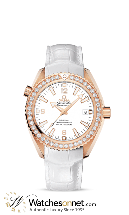 Omega Planet Ocean  Automatic Women's Watch, 18K Rose Gold, White Dial, 232.58.42.21.04.001