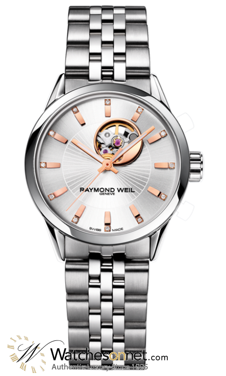 Raymond Weil Freelancer  Automatic Women's Watch, Stainless Steel, Silver Dial, 2410-ST-65981