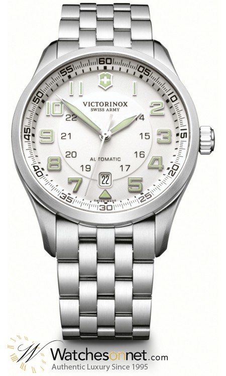 Victorinox Swiss Army AirBoss  Mechanical Men's Watch, Stainless Steel, Silver Dial, 241506