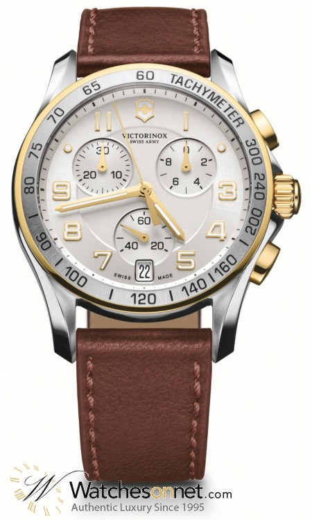 Victorinox Swiss Army Chrono Classic  Chronograph Quartz Men's Watch, Stainless Steel, Silver Dial, 241510