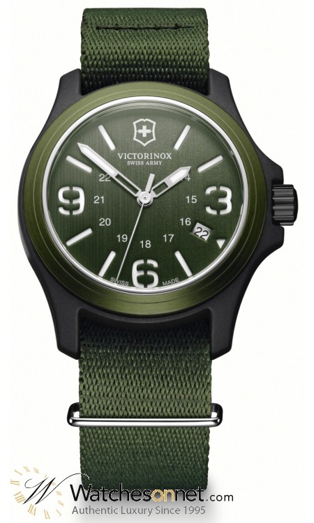 Victorinox Swiss Army Original  Quartz Men's Watch, Aluminum, Green Dial, 241514