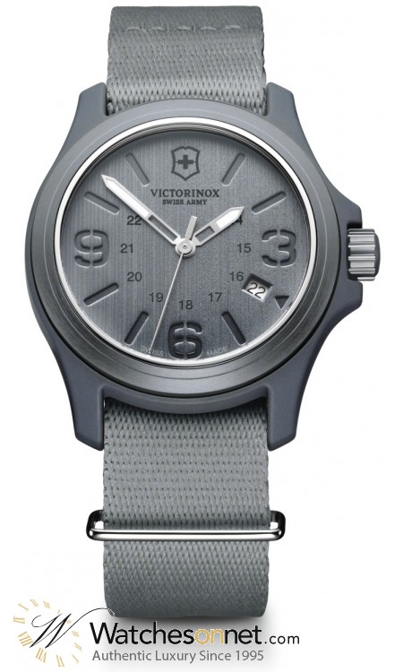 Victorinox Swiss Army Original  Quartz Men's Watch, Aluminum, Grey Dial, 241515