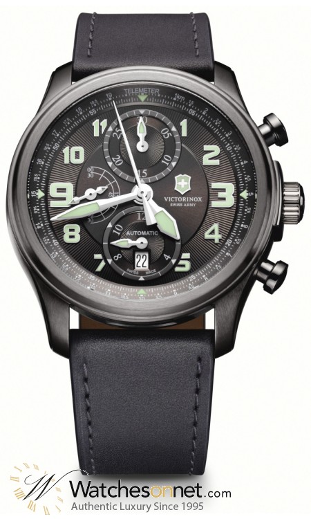 Victorinox Swiss Army Infantry Vintage  Automatic With Power Reserve Men's Watch, PVD, Black Dial, 241526