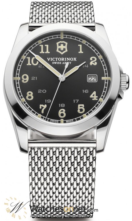 Victorinox Swiss Army Infantry  Quartz Men's Watch, Stainless Steel, Black Dial, 241585