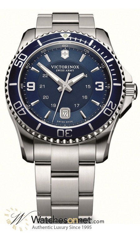 Victorinox Swiss Army Maverick  Quartz Men's Watch, Stainless Steel, Blue Dial, 241602
