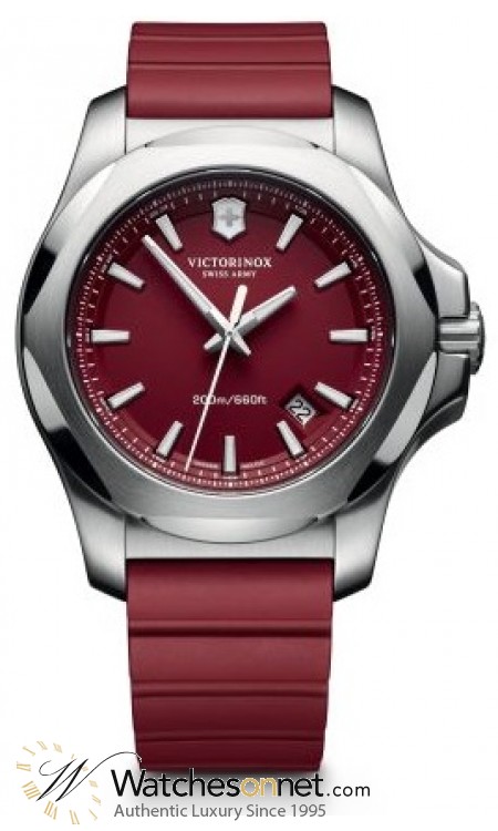 Victorinox Swiss Army I.N.O.X  Quartz Men's Watch, Stainless Steel, Red Dial, 241719.1