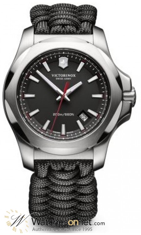 Victorinox Swiss Army I.N.O.X  Quartz Men's Watch, Stainless Steel, Black Dial, 241726.1