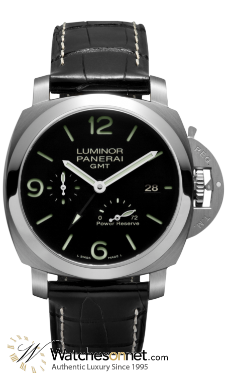 Panerai Luminor 1950  Automatic With Power Reserve Men's Watch, Stainless Steel, Black Dial, PAM00321