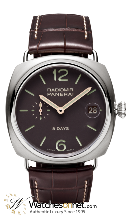 Panerai Radiomir  Mechanical Men's Watch, Titanium, Brown Dial, PAM00346
