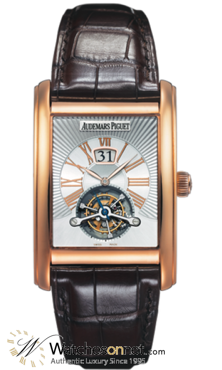 Audemars Piguet Edward Piguet Limited Edition  Tourbillon Men's Watch, 18K Rose Gold, Silver Dial, 26009OR.OO.D088CR.01