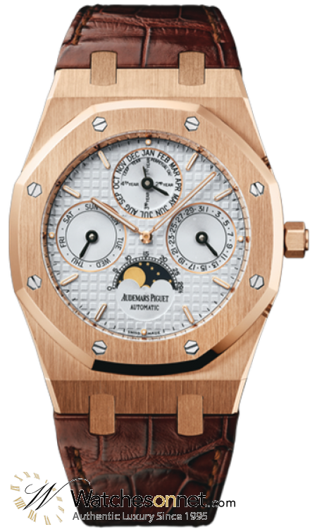 Audemars Piguet Royal Oak  Perpetual Calendar Men's Watch, 18K Rose Gold, White Dial, 26252OR.OO.D092CR.02
