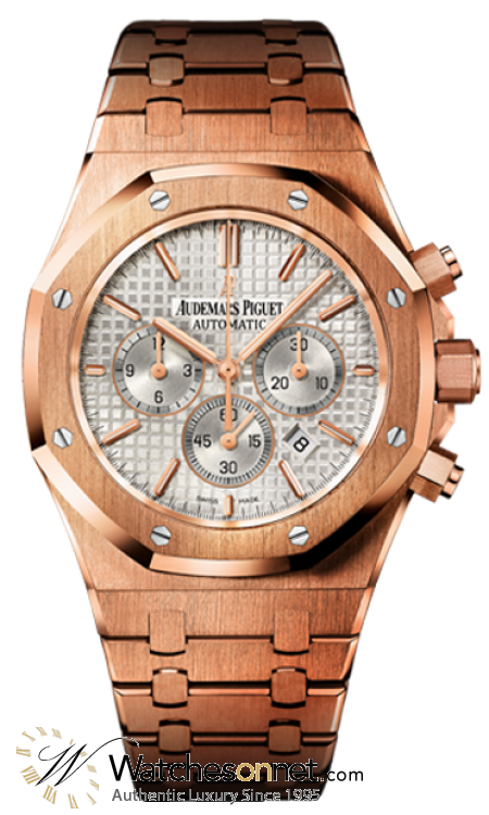 Audemars Piguet Royal Oak  Chronograph Automatic Men's Watch, 18K Rose Gold, Silver Dial, 26320OR.OO.1220OR.02