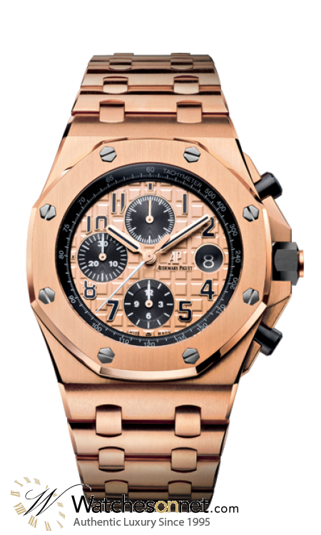 Audemars Piguet Royal Oak Offshore  Chronograph Automatic Men's Watch, 18K Rose Gold, Gold Dial, 26470OR.OO.1000OR.01