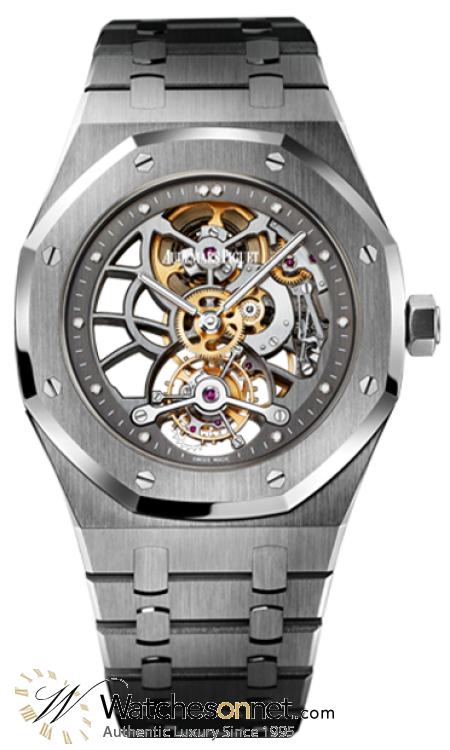 Audemars Piguet Royal Oak Limited Edition  Tourbillon Men's Watch, Platinum, Skeleton Dial, 26511PT.OO.1220PT.01