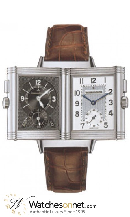Jaeger Lecoultre Reverso Duo  Mechanical Men's Watch, Stainless Steel, Silver Dial, 2718410